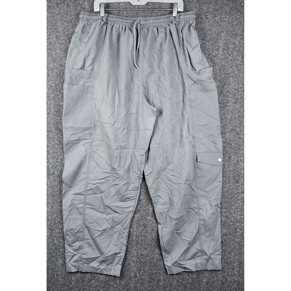 S.C.R.U.B.S. Cargo Scrub Pants Unisex 2XL Grey Elastic Waist Drawstring Utility